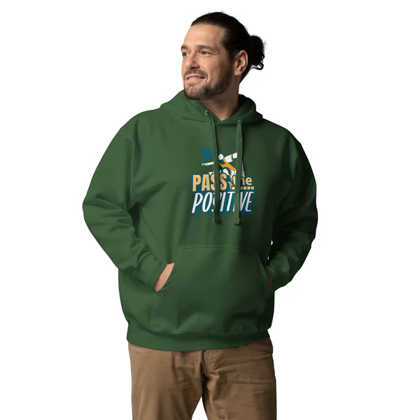 Let's Do It! hoodie from Pass the Positive collection, motivational slogan design